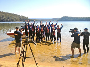 Filming for Channel 7